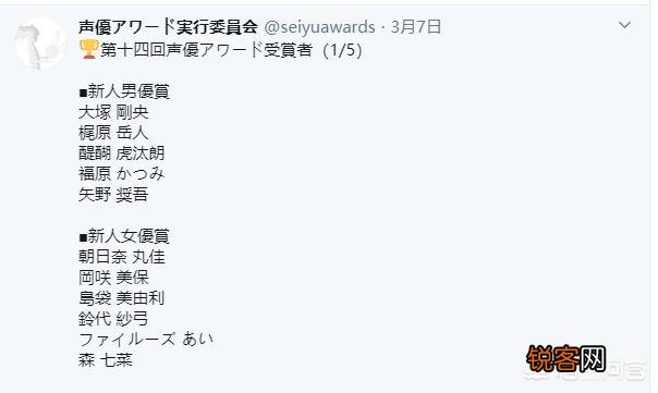 第十四届声优奖公布了吗,有谁获奖了?