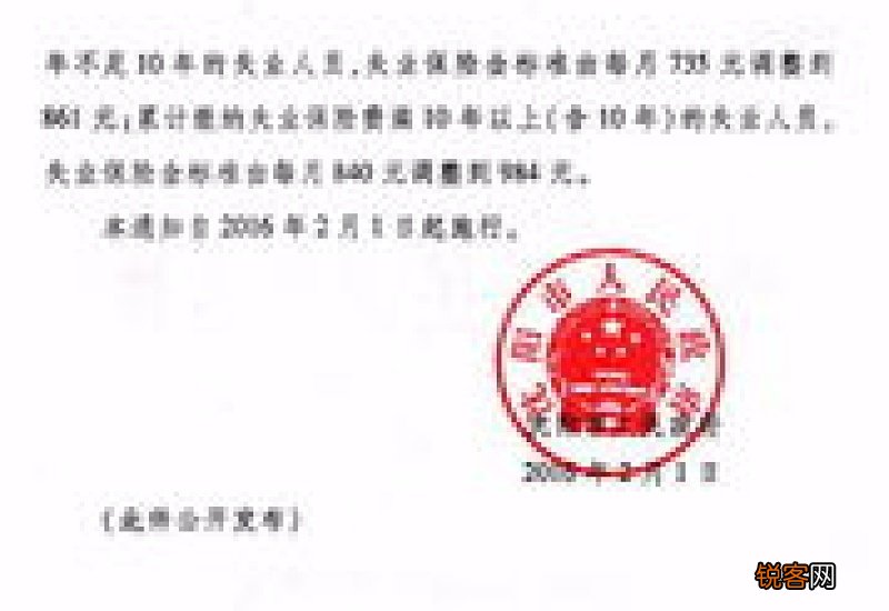 南昌失业金多少钱一个月？