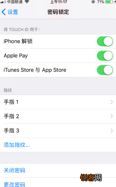 iPhone IOS11 Touch ID添加多个指纹方法是什么？ iPhone IOS11 添加多个指纹方法介绍！