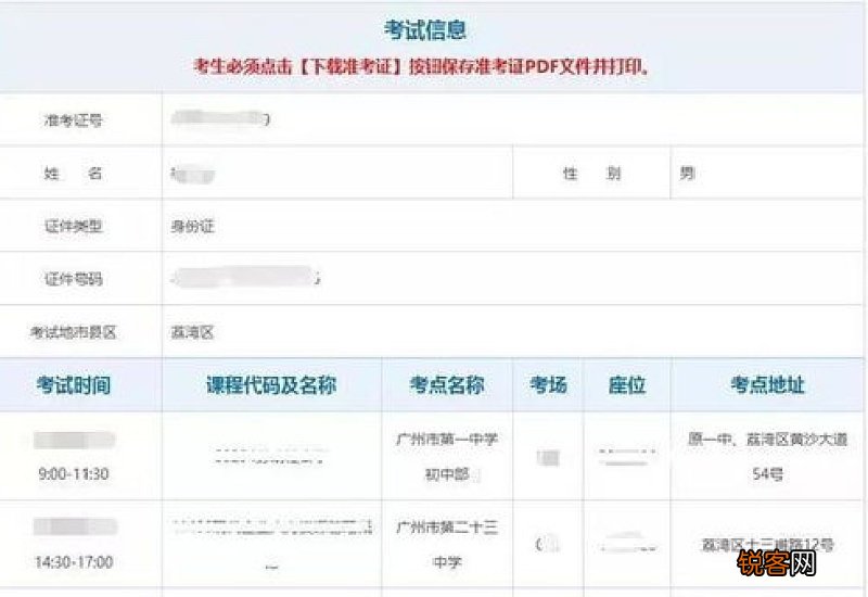徐州自学考试准考证打印网址+时间+流程