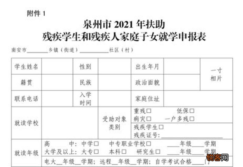 2021年残疾人困难救助申请书
