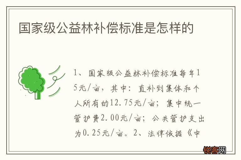 国家级公益林补偿标准是怎样的