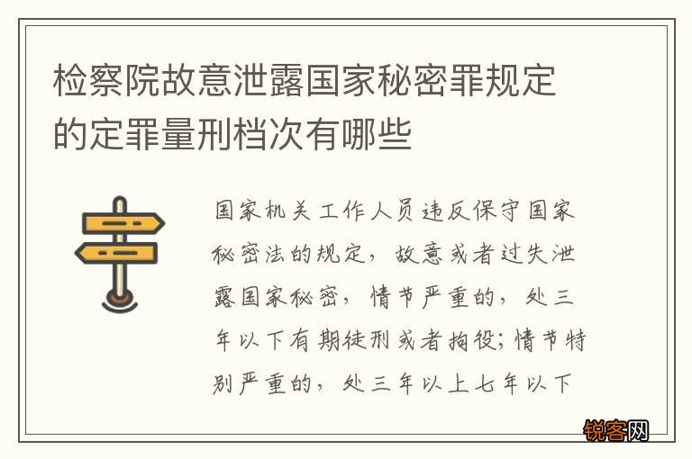 检察院故意泄露国家秘密罪规定的定罪量刑档次有哪些