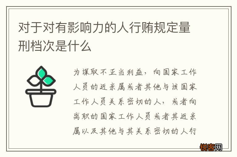 对于对有影响力的人行贿规定量刑档次是什么