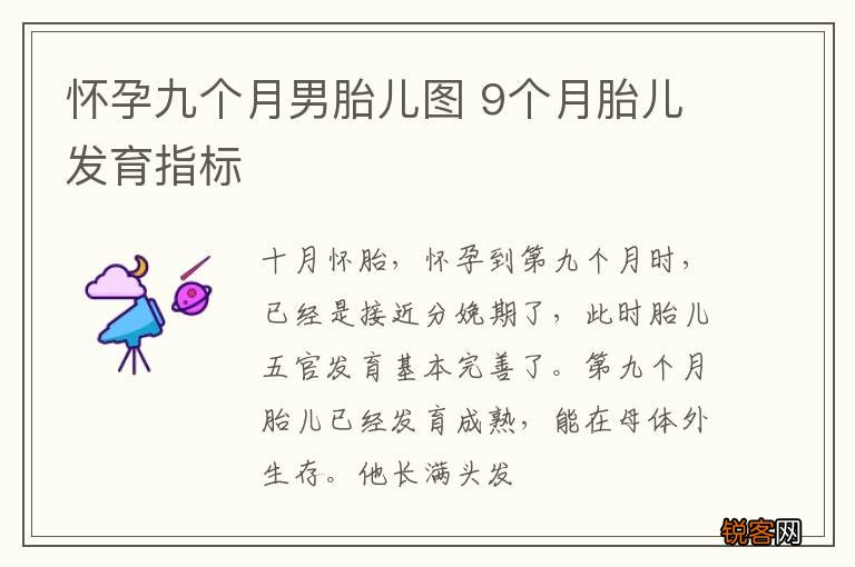 怀孕九个月男胎儿图 9个月胎儿发育指标