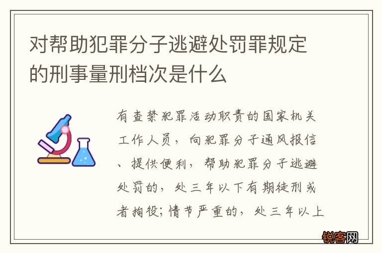 对帮助犯罪分子逃避处罚罪规定的刑事量刑档次是什么