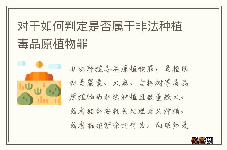 对于如何判定是否属于非法种植毒品原植物罪