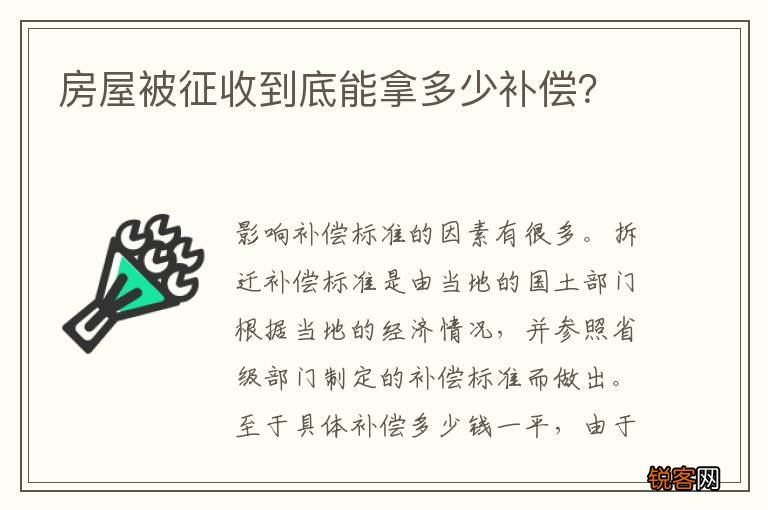 房屋被征收到底能拿多少补偿？