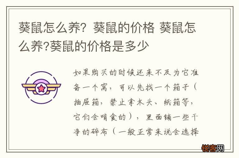 葵鼠怎么养?葵鼠的价格 葵鼠怎么养?葵鼠的价格是多少