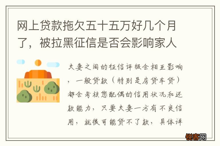 网上贷款拖欠五十五万好几个月了，被拉黑征信是否会影响家人