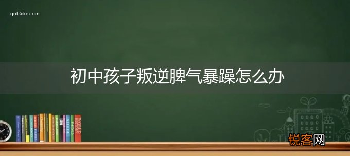 初中孩子叛逆脾气暴躁怎么办