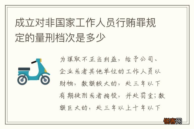 成立对非国家工作人员行贿罪规定的量刑档次是多少