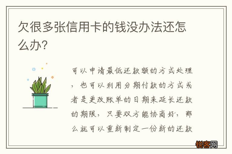 欠很多张信用卡的钱没办法还怎么办？