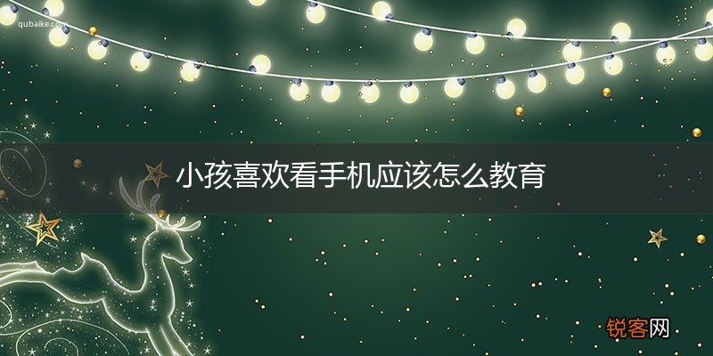 小孩喜欢看手机应该怎么教育