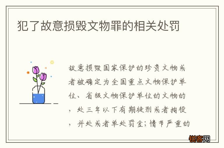 犯了故意损毁文物罪的相关处罚