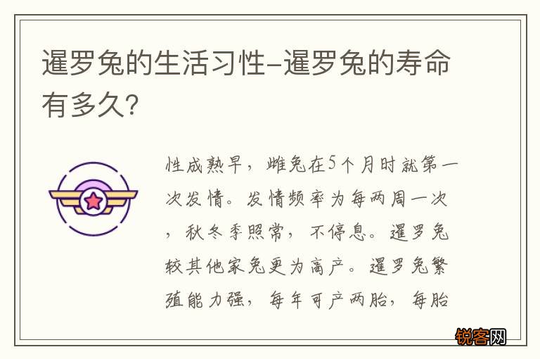 暹罗兔的生活习性-暹罗兔的寿命有多久？