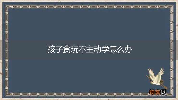 孩子贪玩不主动学怎么办