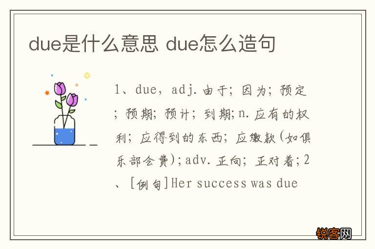 due是什么意思 due怎么造句