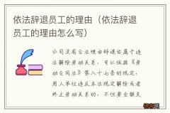 依法辞退员工的理由怎么写 依法辞退员工的理由