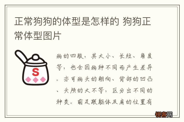 正常狗狗的体型是怎样的 狗狗正常体型图片