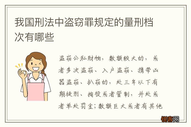 我国刑法中盗窃罪规定的量刑档次有哪些