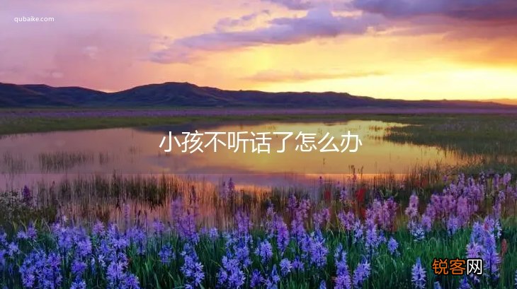 小孩不听话了怎么办