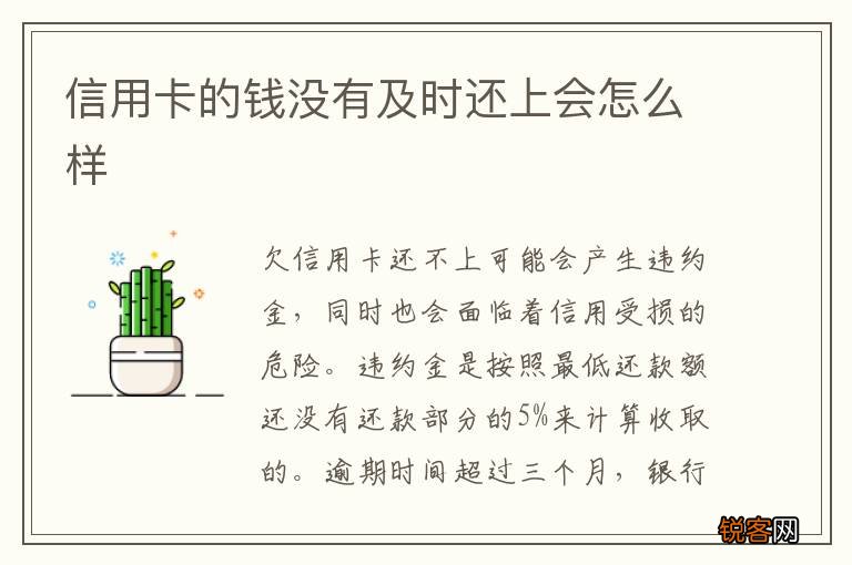信用卡的钱没有及时还上会怎么样