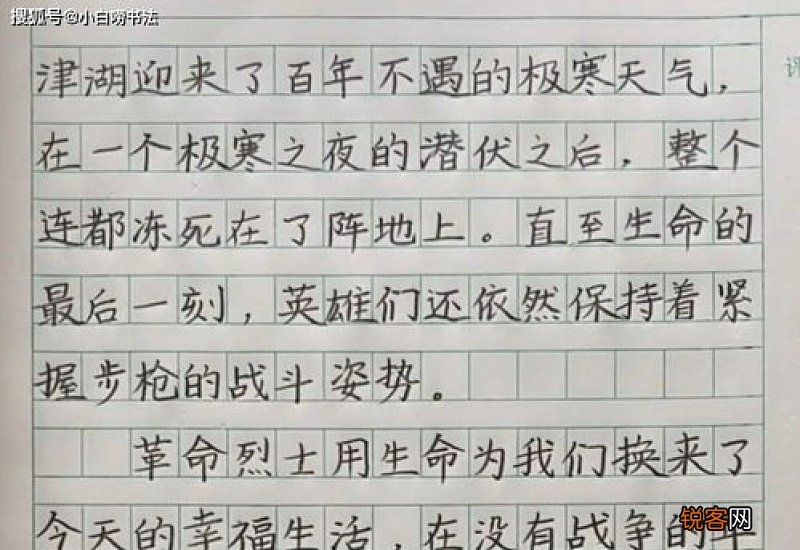 学书法作文450字小学二年级
