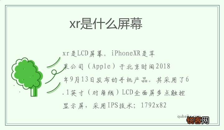 xr是什么屏幕
