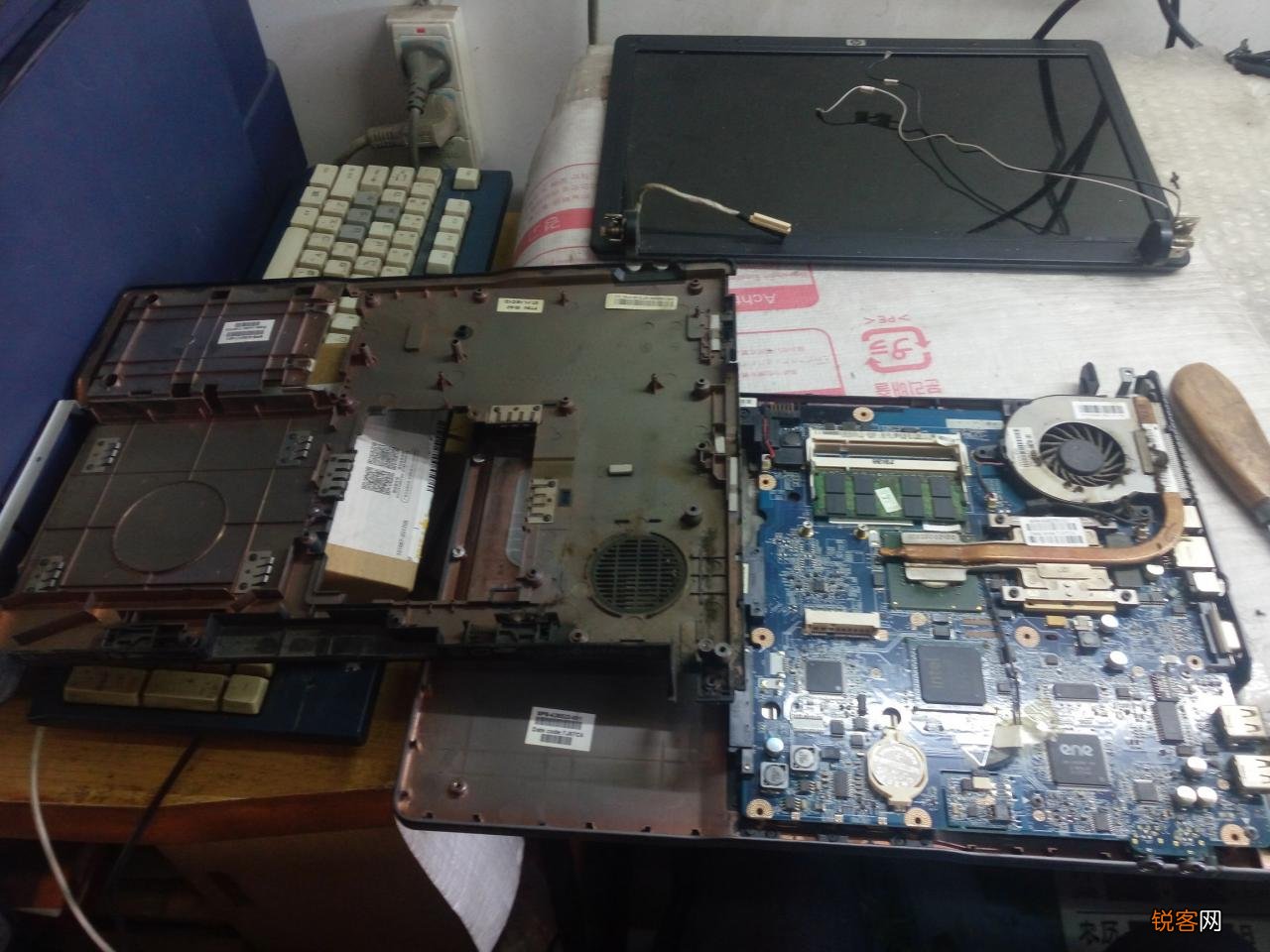 老本子换风扇教程 HP520笔记本拆机清灰