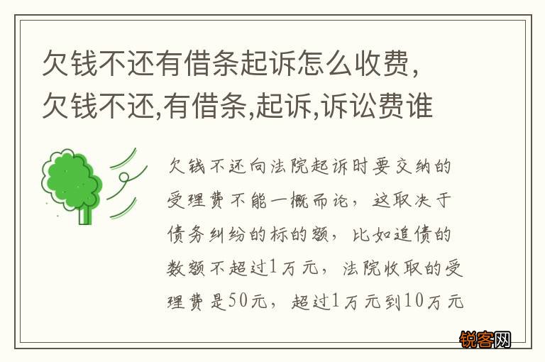 欠钱不还有借条起诉怎么收费，欠钱不还,有借条,起诉,诉讼费谁承担