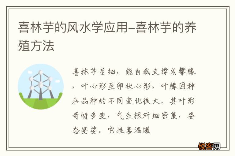 喜林芋的风水学应用-喜林芋的养殖方法