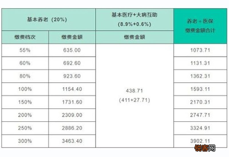 成都灵活就业人员社保2023年缴费标准是多少
