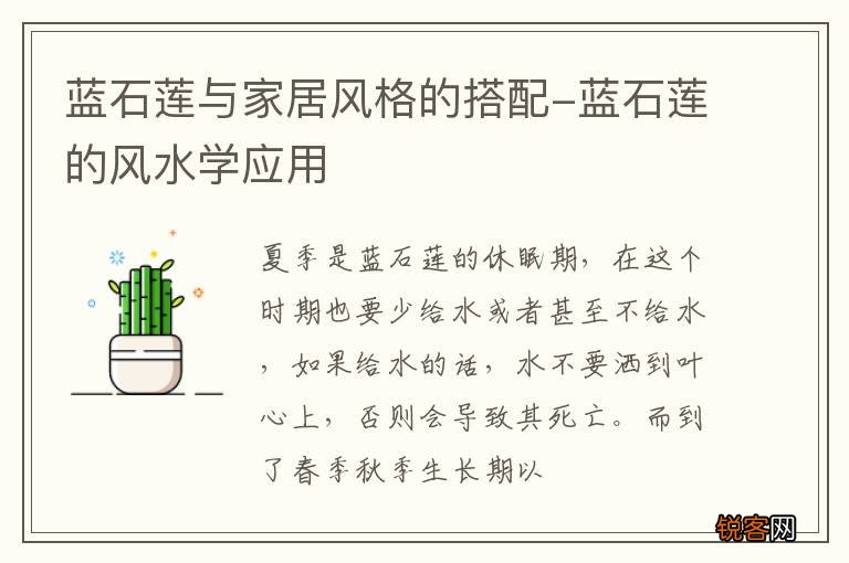 蓝石莲与家居风格的搭配-蓝石莲的风水学应用