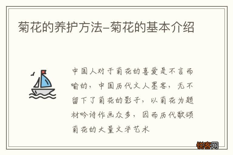 菊花的养护方法-菊花的基本介绍
