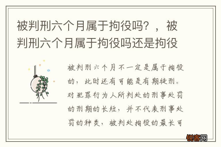 被判刑六个月属于拘役吗?,被判刑六个月属于拘役吗还是拘役