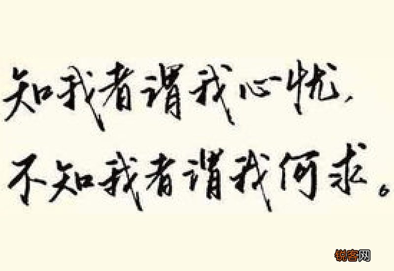 知我心者谓我心忧不知我者谓我何求