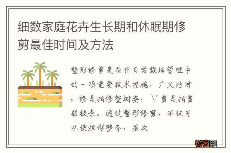 细数家庭花卉生长期和休眠期修剪最佳时间及方法