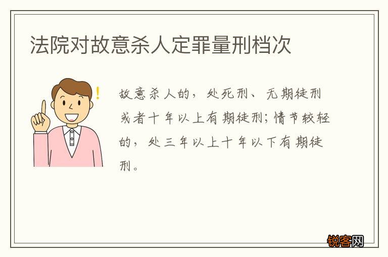 法院对故意杀人定罪量刑档次