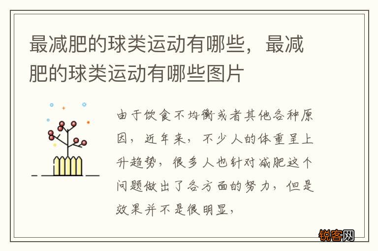 最减肥的球类运动有哪些,最减肥的球类运动有哪些图片
