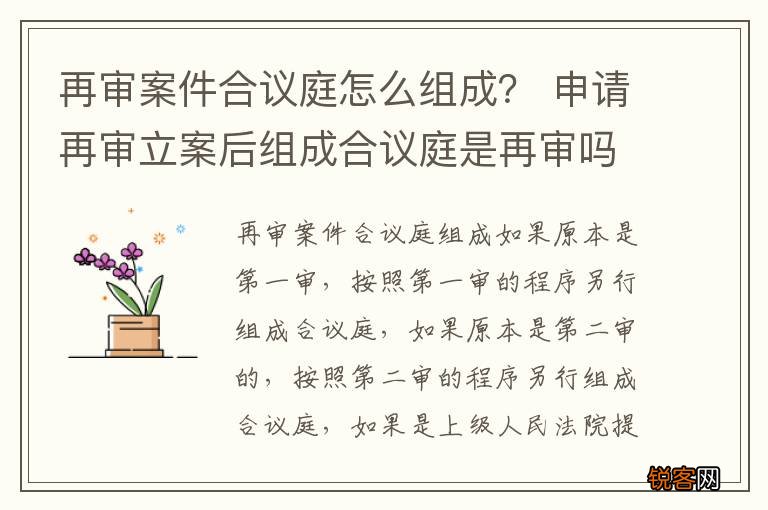 再审案件合议庭怎么组成？ 申请再审立案后组成合议庭是再审吗