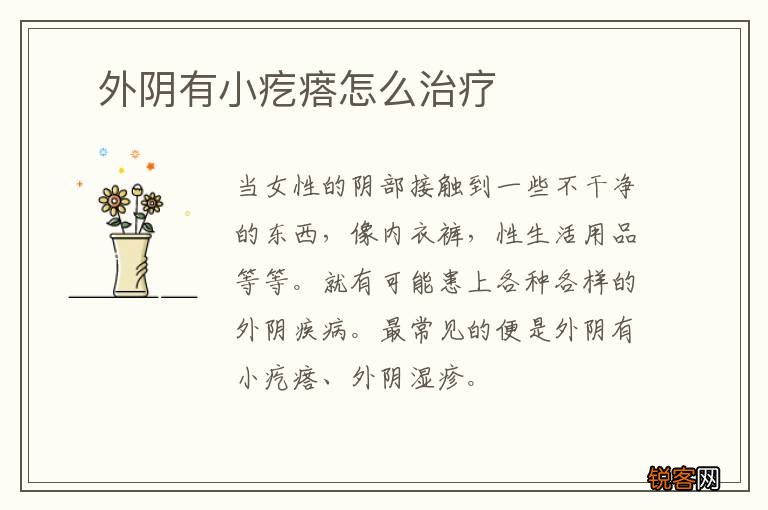 ?外阴有小疙瘩怎么治疗