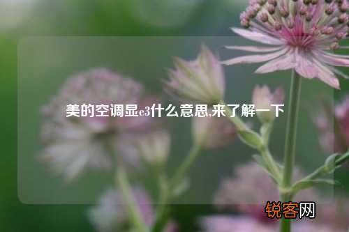 美的空调显e3什么意思,来了解一下