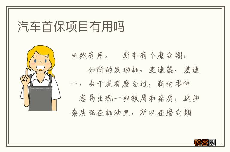 汽车首保项目有用吗