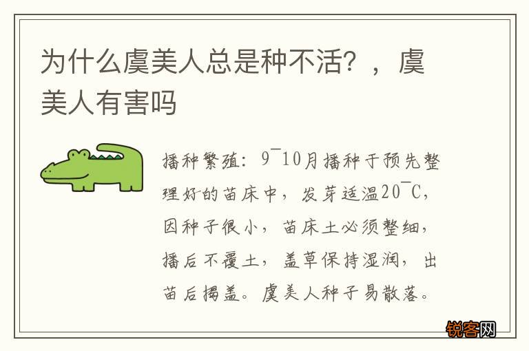 为什么虞美人总是种不活？，虞美人有害吗