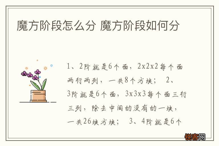 魔方阶段怎么分 魔方阶段如何分