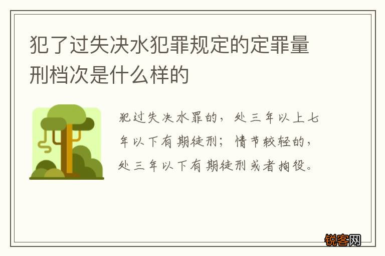 犯了过失决水犯罪规定的定罪量刑档次是什么样的