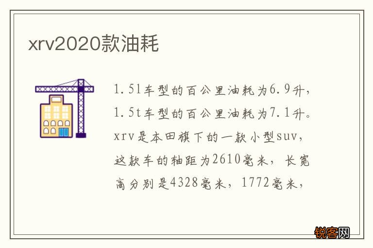 xrv2020款油耗