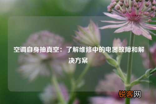 空调自身抽真空：了解维修中的电器故障和解决方案