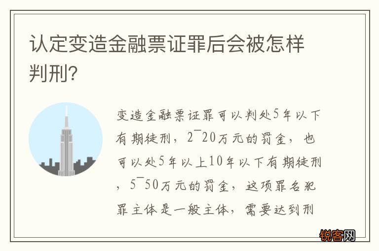 认定变造金融票证罪后会被怎样判刑？